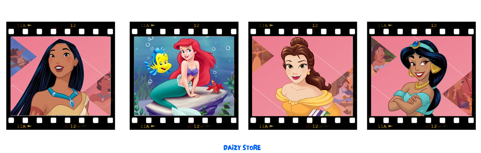 Ariel, Belle, Jasmine, and Pocahontas